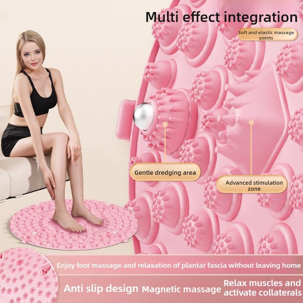 Foot Massager Mat,Relaxation Massage Mat Feet Massage Pad,Foot Reflexology Stone Pad,Ergonomic Acupressure Mat for Feet Relaxation,Portable Massage Tool for Walking & Long Sittin (Purple 37CM) - Image 6