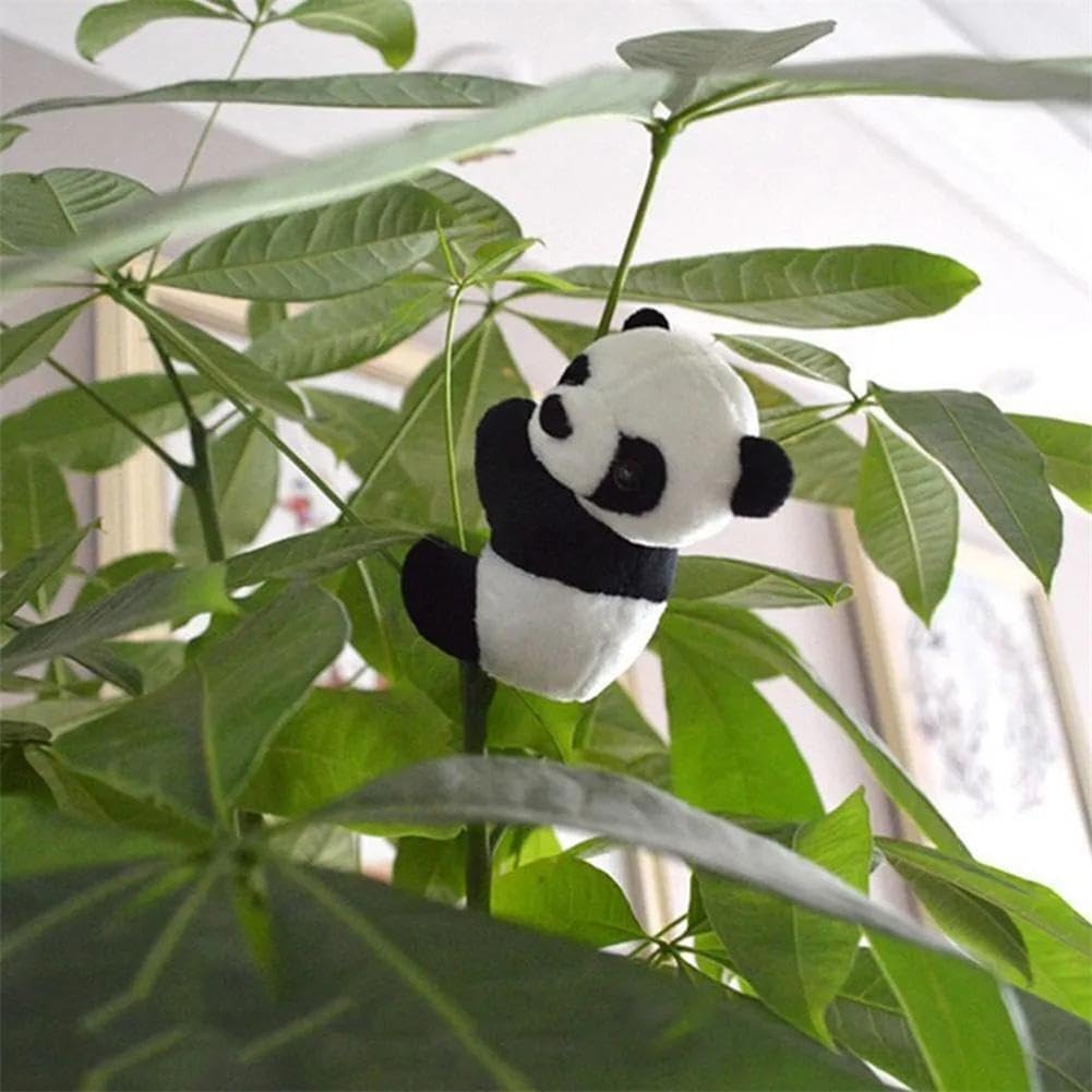 Mini Panda Figurines,Cute Panda Bamboo Toys Panda Cake Decoration,Panda Clips Curtain Holder,Home Decoration Plant Pots Bonsai Craft Decor,Chinese Style Souvenir - Image 3