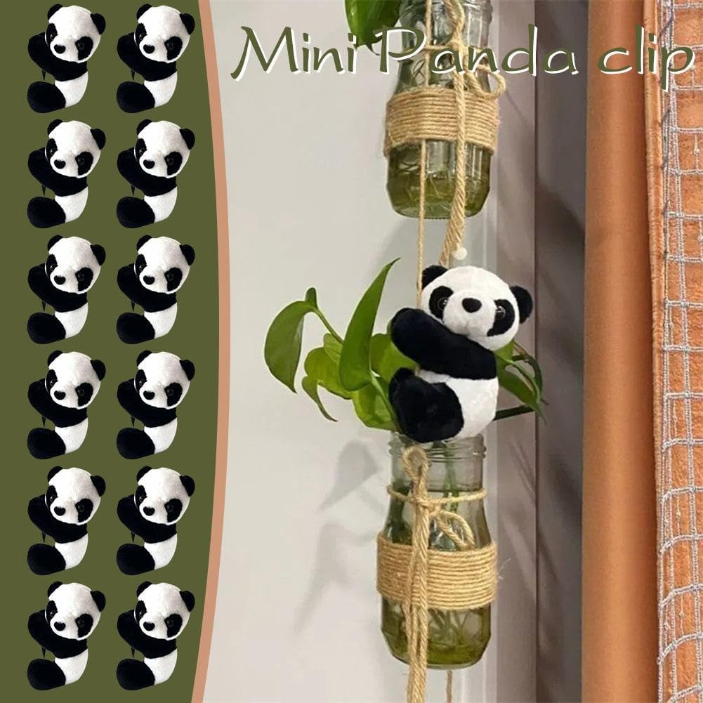 Mini Panda Figurines,Cute Panda Bamboo Toys Panda Cake Decoration,Panda Clips Curtain Holder,Home Decoration Plant Pots Bonsai Craft Decor,Chinese Style Souvenir - Image 8