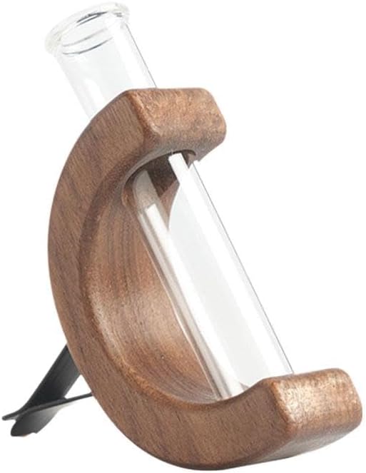Car Vase Vent Clip, Car Vent Propagation, Mini Car Flower Vase Vent Clip, for air Ornament Auto Charm Interior Wooden O8M3 Vent - Image 1