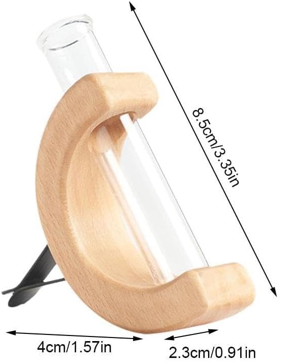 Car Vase Vent Clip, Car Vent Propagation, Mini Car Flower Vase Vent Clip, for air Ornament Auto Charm Interior Wooden O8M3 Vent - Image 7