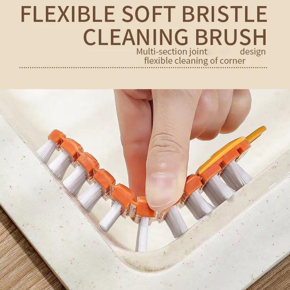 Vegetable Brush,Potato Brush Cleaning Brush,Multiple Fruit Vegetable Cleaning Brush,Vegetable Brush Scrubber for All Kinds Fruits Vegetables (Orange) - Image 4