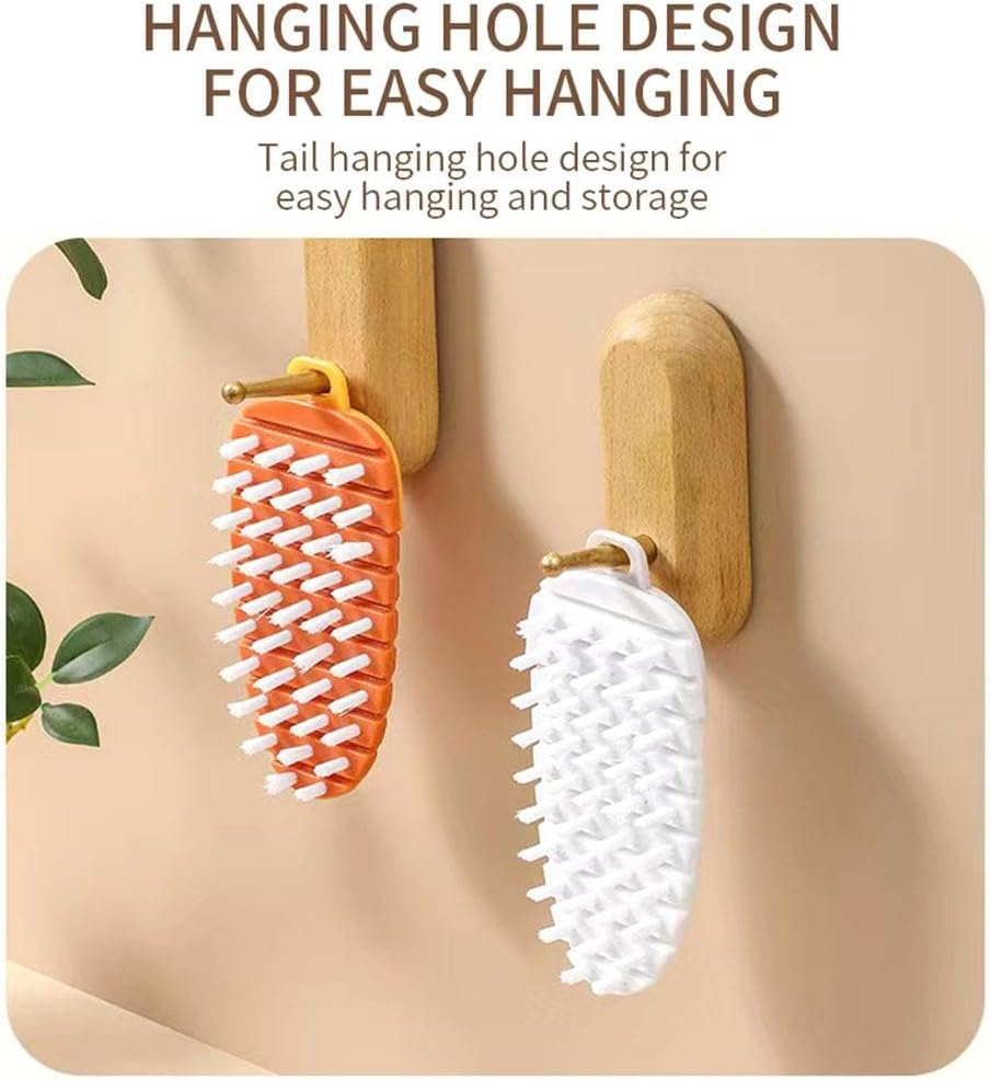 Vegetable Brush,Potato Brush Cleaning Brush,Multiple Fruit Vegetable Cleaning Brush,Vegetable Brush Scrubber for All Kinds Fruits Vegetables (Orange) - Image 7