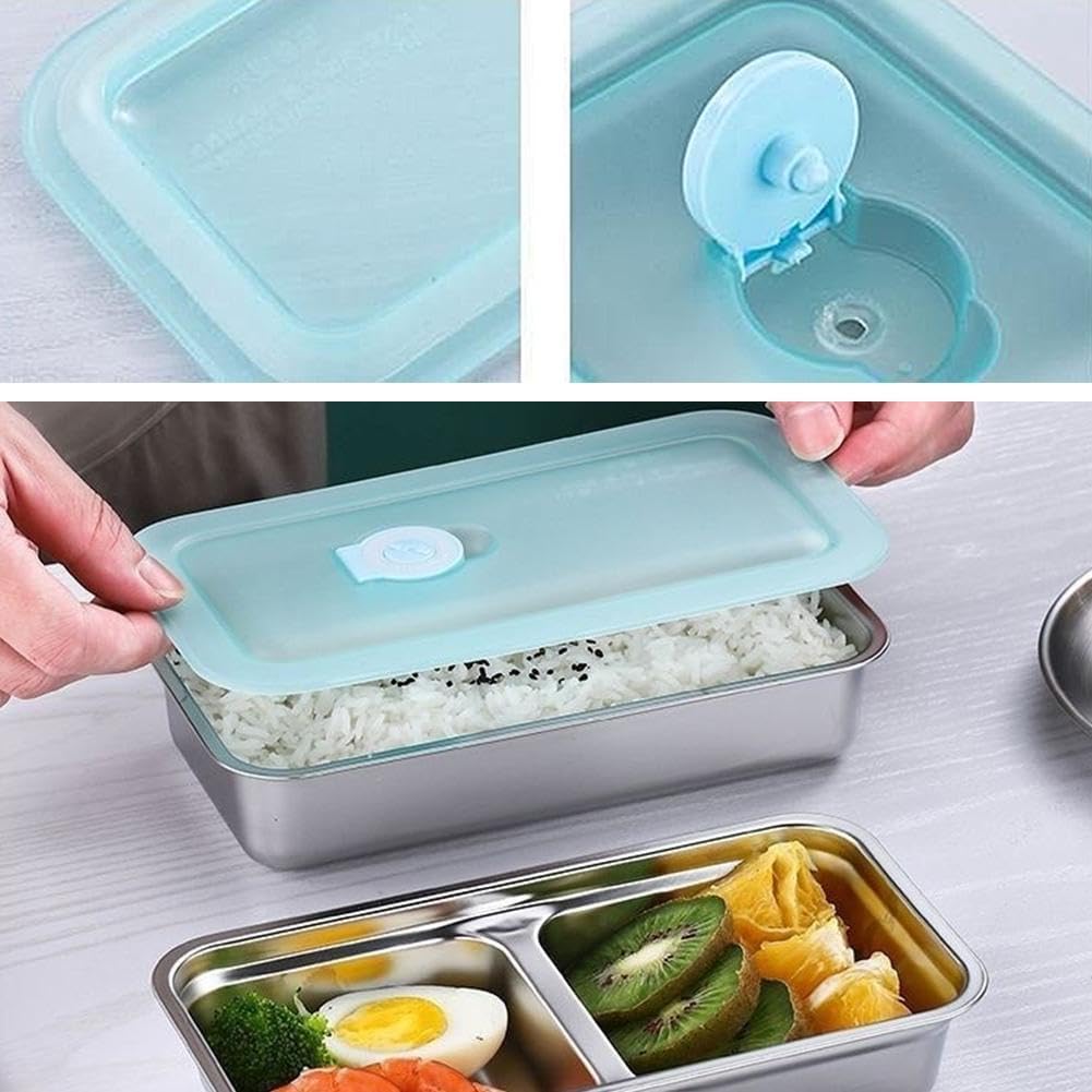 Grab and Go Snack Containers – Reusable Stainless Steel Double Compartment Containers with Lids, Stainless Steel Snack Containers, Snacks Dips for Snacks, Dips, Takeout, Travel - Image 5