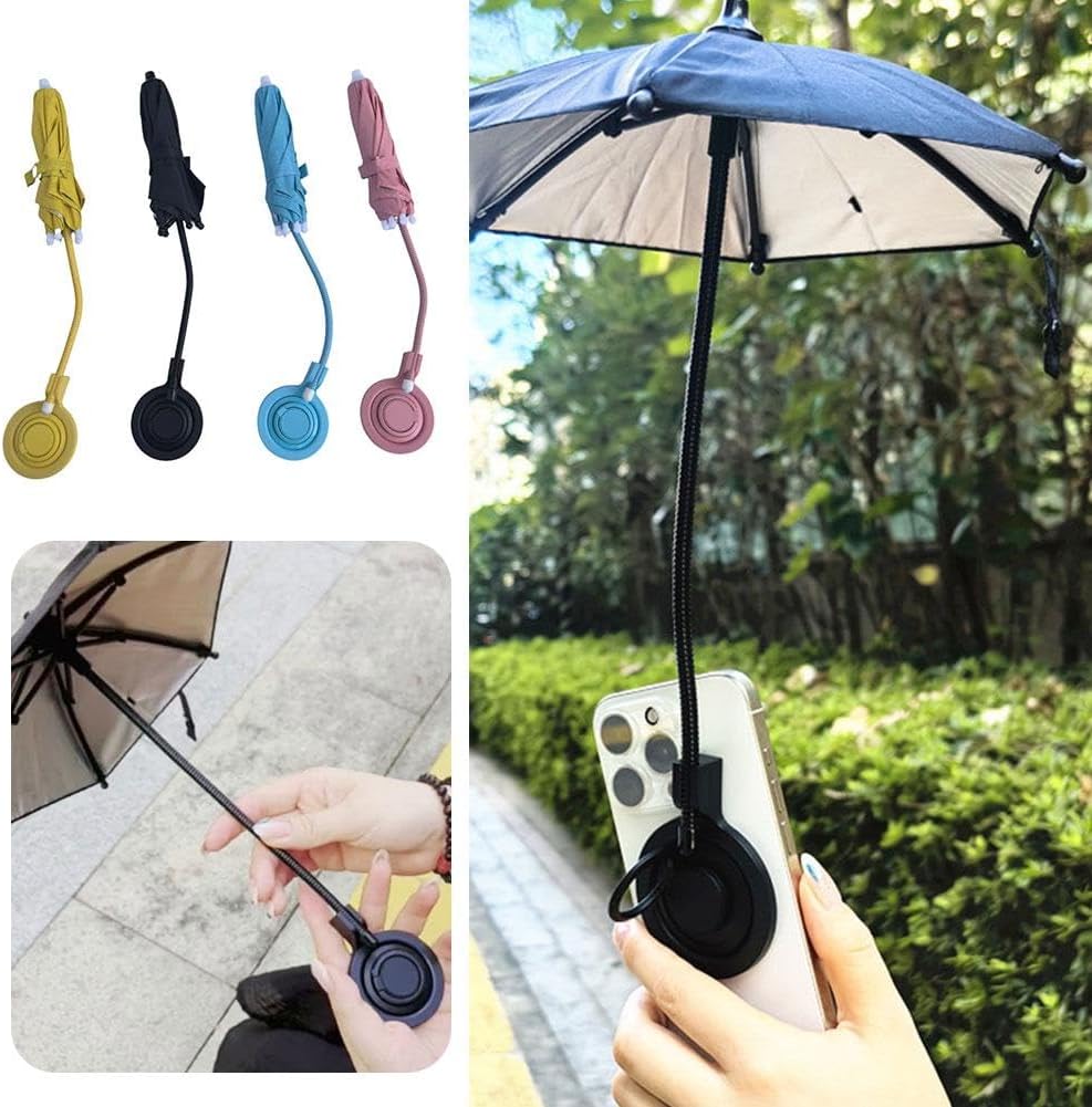 Phone Umbrella for Sun, Adjustable Magnetic Phone Sun Shade Umbrella, Universal Phone Umbrella Sun Blocker Cover Visor for Beach Pool Outdoor - Image 2