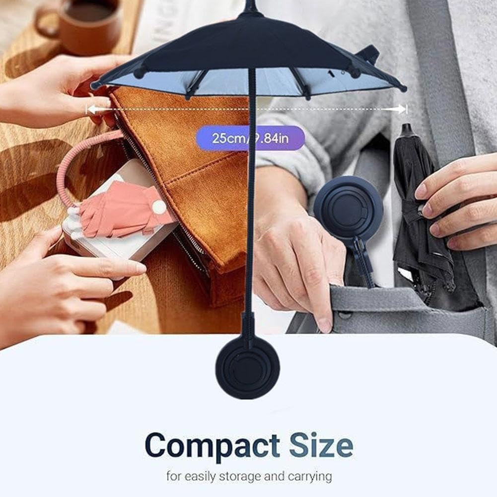 Phone Umbrella for Sun, Adjustable Magnetic Phone Sun Shade Umbrella, Universal Phone Umbrella Sun Blocker Cover Visor for Beach Pool Outdoor - Image 6