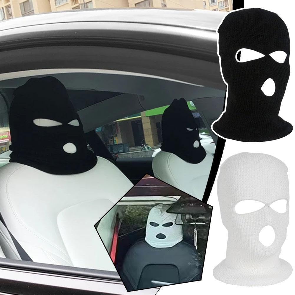 Car Headrest Cover, Funny Face Mask Auto Front Seat Head Rest Protector, Universal Ski Mask Wrap Protection,Spoof Face Car Decoration Interior Accessories for Most Cars,Trucks,SUV Models - Image 6