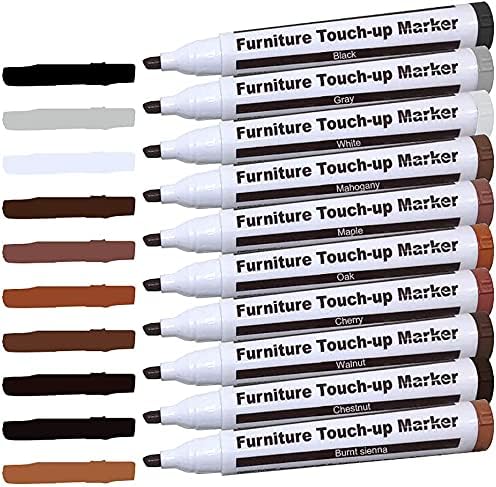 Furniture Wood Repair Markers Kit,Touch Up Markers and Wax Sticks with Sharpener,for Stains, Scratches, Floors, Tables, Desks, Carpenters, Bedposts, Touch-Ups, Cover-Ups, Molding Repair - Set of 21 - Image 2
