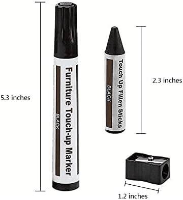 Furniture Wood Repair Markers Kit,Touch Up Markers and Wax Sticks with Sharpener,for Stains, Scratches, Floors, Tables, Desks, Carpenters, Bedposts, Touch-Ups, Cover-Ups, Molding Repair - Set of 21 - Image 3