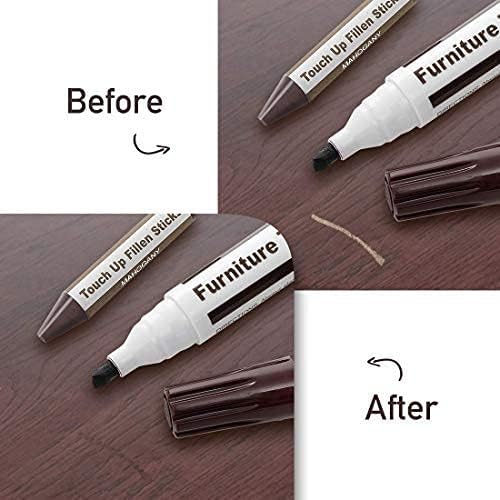 Furniture Wood Repair Markers Kit,Touch Up Markers and Wax Sticks with Sharpener,for Stains, Scratches, Floors, Tables, Desks, Carpenters, Bedposts, Touch-Ups, Cover-Ups, Molding Repair - Set of 21 - Image 4