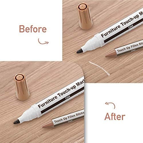 Furniture Wood Repair Markers Kit,Touch Up Markers and Wax Sticks with Sharpener,for Stains, Scratches, Floors, Tables, Desks, Carpenters, Bedposts, Touch-Ups, Cover-Ups, Molding Repair - Set of 21 - Image 8