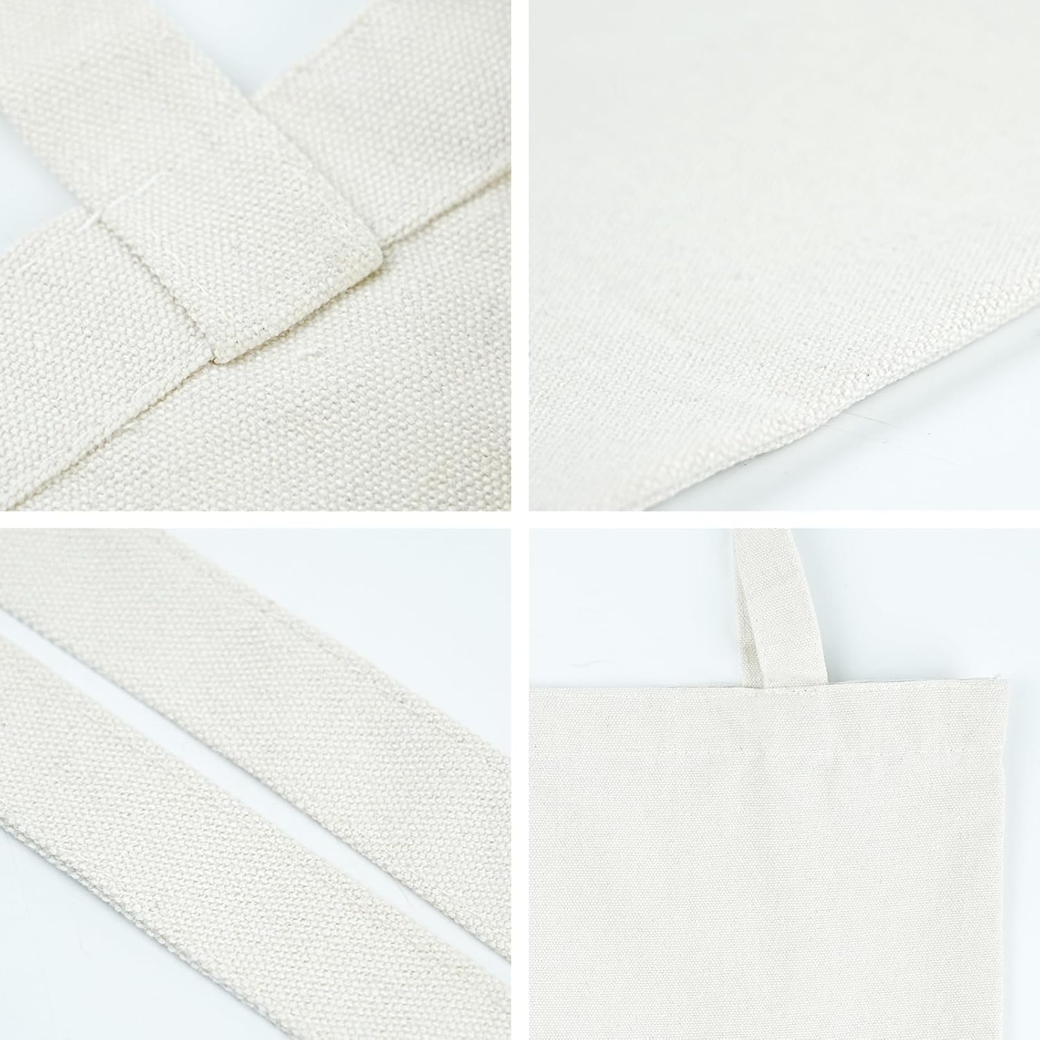 Reusable Grocery Shopping Bags Cotton Tote Bag, Blank Tote Canvas Bags for DIY Craft, Grocery,Shopping,Drawing - Image 3