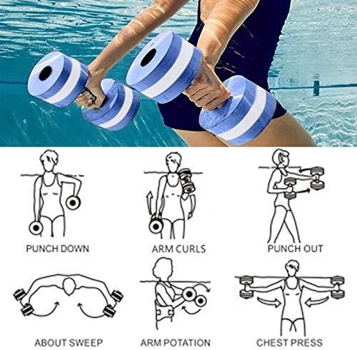 Water Aerobics EVA Water Foam Floating Dumbbell Automatic Float Aquatic Barbell for Water Yoga Fitness and Pool Exercise - Image 2