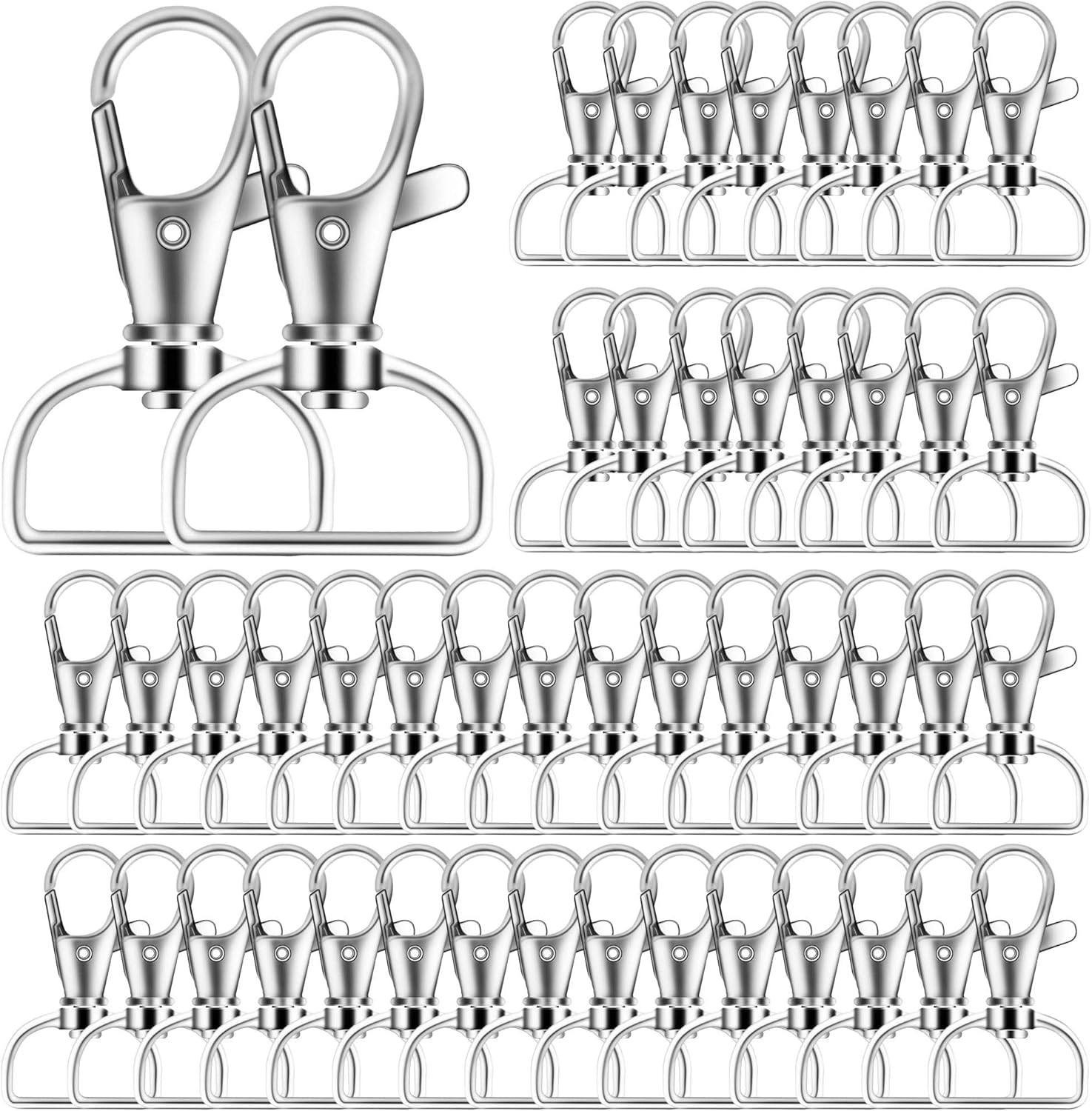 40PCS Swivel Snap Hooks, Premium Lanyard Snap Hook for Lanyard and Sewing Projects (3/4” Inside Width)… - Image 1