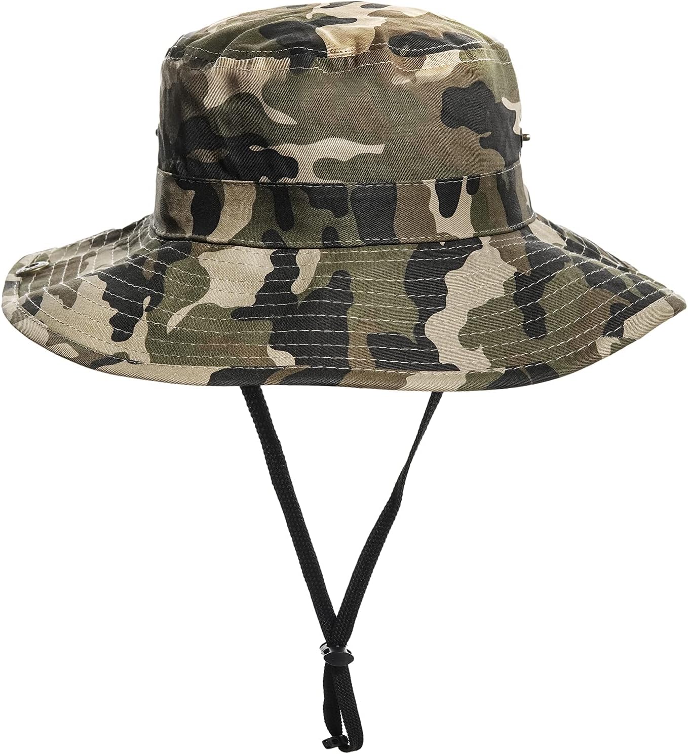 Boys Camo Sun-Bucket-Hat Summer Outdoor Safari Fishing-Hat Boonie-Cap for Big Kids 2-14Yrs - Image 1