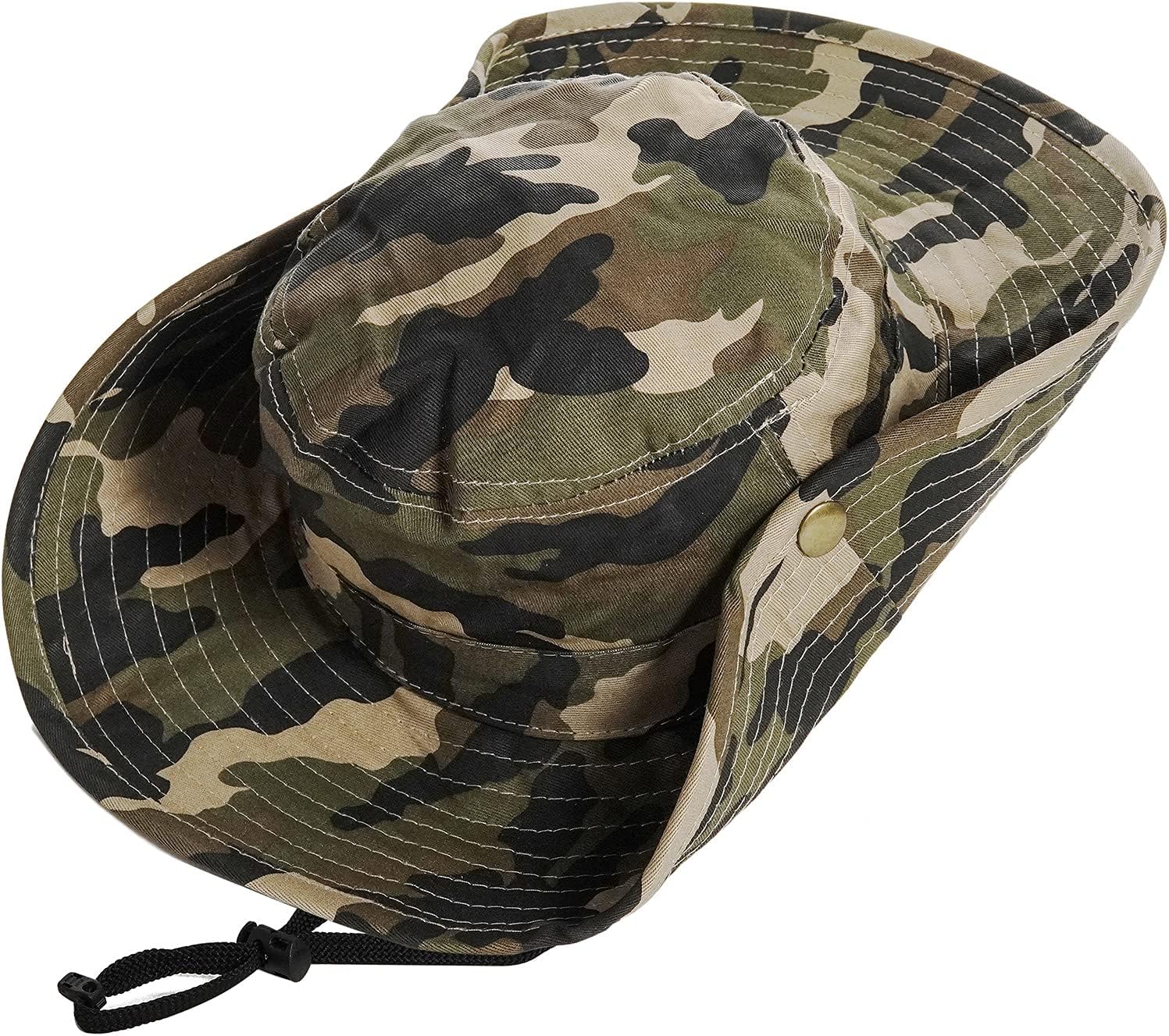 Boys Camo Sun-Bucket-Hat Summer Outdoor Safari Fishing-Hat Boonie-Cap for Big Kids 2-14Yrs - Image 2