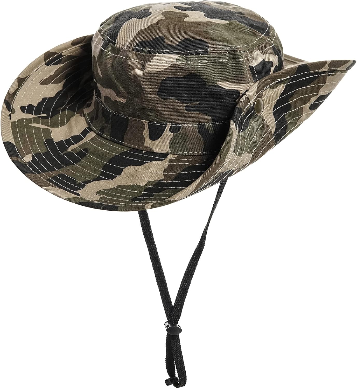 Boys Camo Sun-Bucket-Hat Summer Outdoor Safari Fishing-Hat Boonie-Cap for Big Kids 2-14Yrs - Image 3