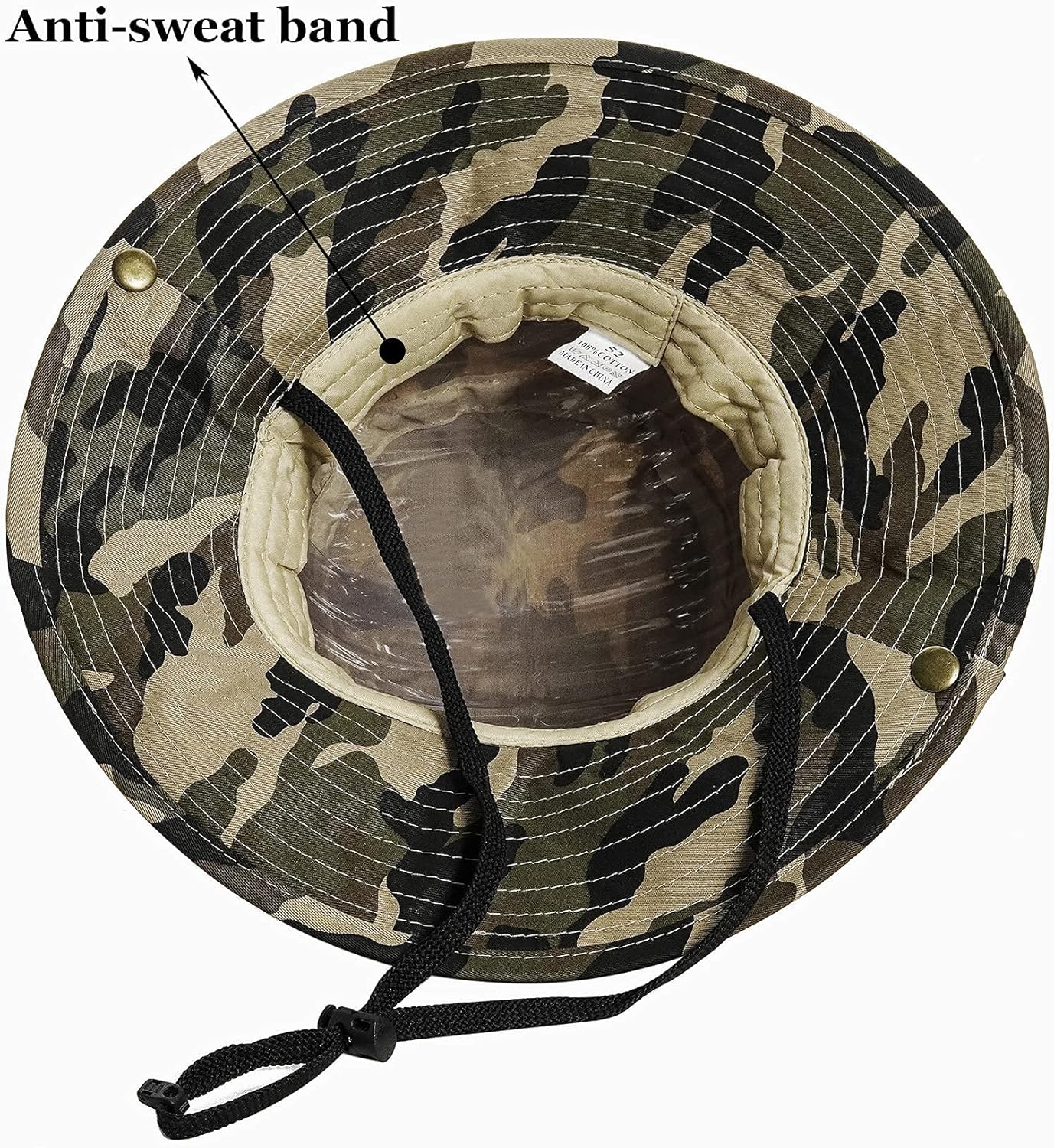 Boys Camo Sun-Bucket-Hat Summer Outdoor Safari Fishing-Hat Boonie-Cap for Big Kids 2-14Yrs - Image 7