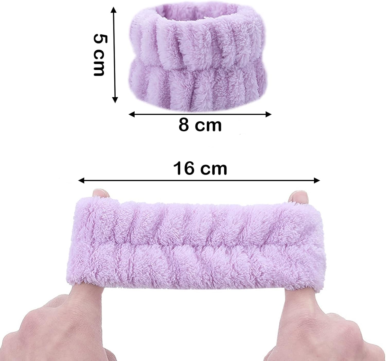 8PCS Wristbands for Washing Face, Microfiber Wrist Wash Bands, Towel Scrunchies Spa Face Wash Wristbands Prevent Water from Spilling Down Your Arms (4) - Image 4