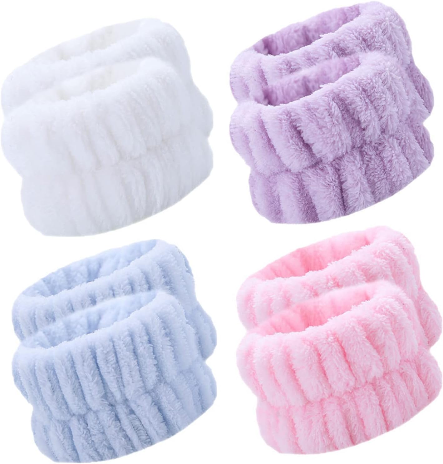 8PCS Wristbands for Washing Face, Microfiber Wrist Wash Bands, Towel Scrunchies Spa Face Wash Wristbands Prevent Water from Spilling Down Your Arms (4) - Image 7