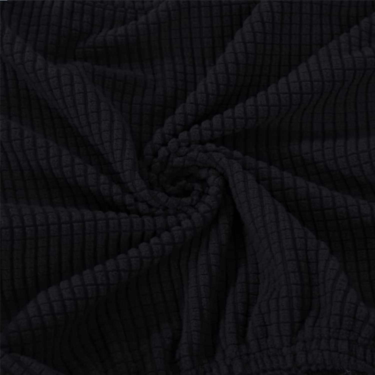 Office Chair Covers, Elastic Stretch Computer Chair Seat Slipcovers Super Fit Anti-dust Desk Seat Cover Spandex Removable Washable Kitchen Chair Protective Cover (Black) - Image 3