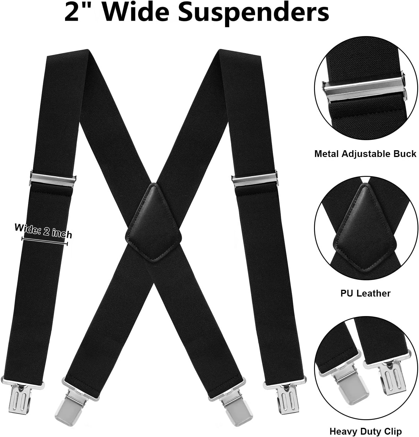 Mens Suspenders X-Back 2