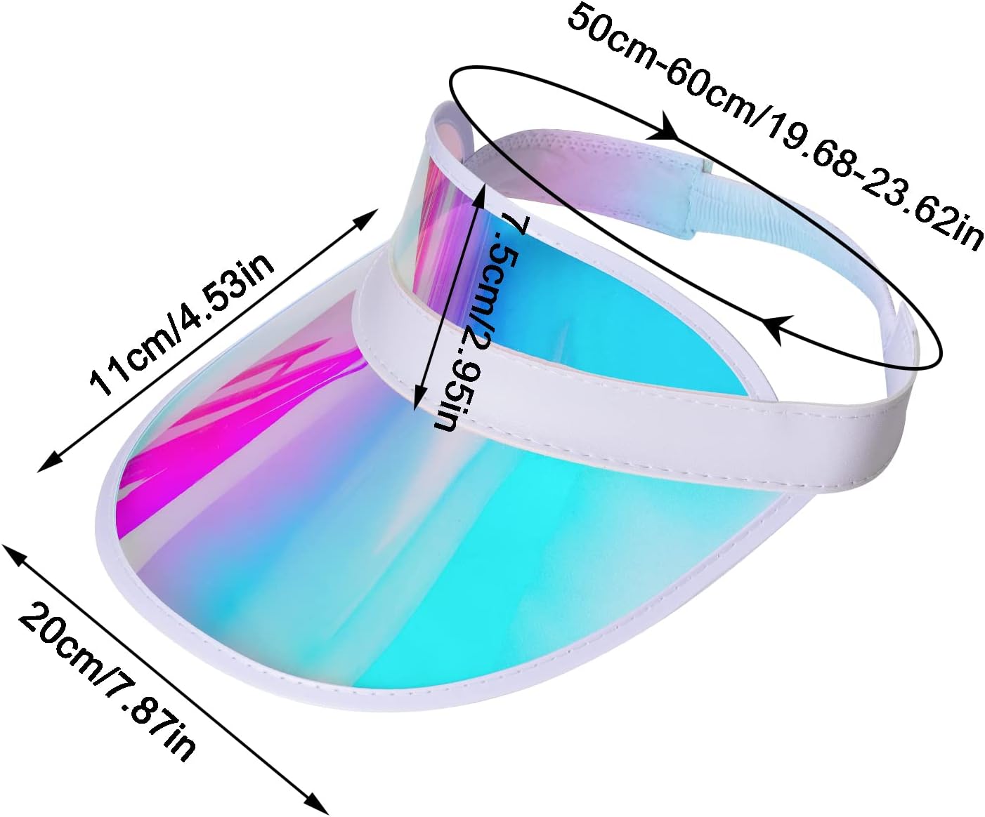 6 Pack Sun Visor Hats Cap Sports Visors Beach Tennis Golf Headwear for Women Men - Image 2