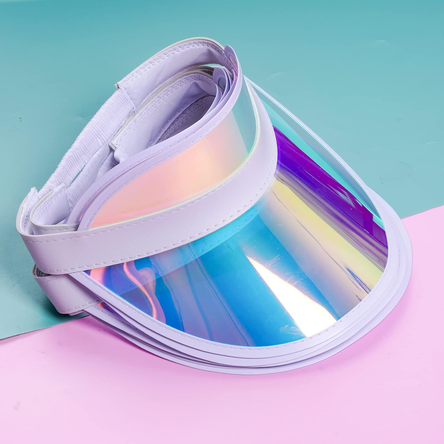 6 Pack Sun Visor Hats Cap Sports Visors Beach Tennis Golf Headwear for Women Men - Image 4