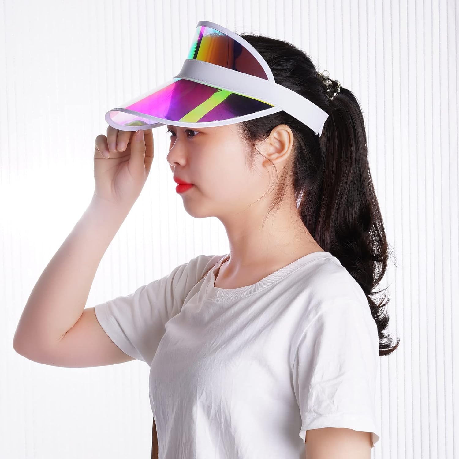 6 Pack Sun Visor Hats Cap Sports Visors Beach Tennis Golf Headwear for Women Men - Image 5
