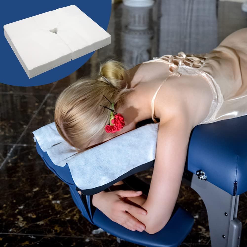 100PCS Upgrade Disposable Face Cradle Covers, Medical-Grade, Ultra Soft, Luxurious, Non-Sticking Massage Face Covers, Large Disposable Headrest Covers for Massage Tables and Massage Chairs - Image 7