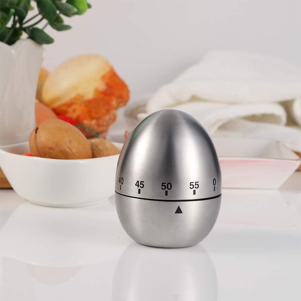 Egg Timer, Classic Egg Shaped Cooking and Baking Countdown Alarm, Manual Mechanical Timer with Loud Alarm for Kids Elderly, Home Use Kitchen Cooking Timer 0-60 Minutes, no Batteries Required - Image 3