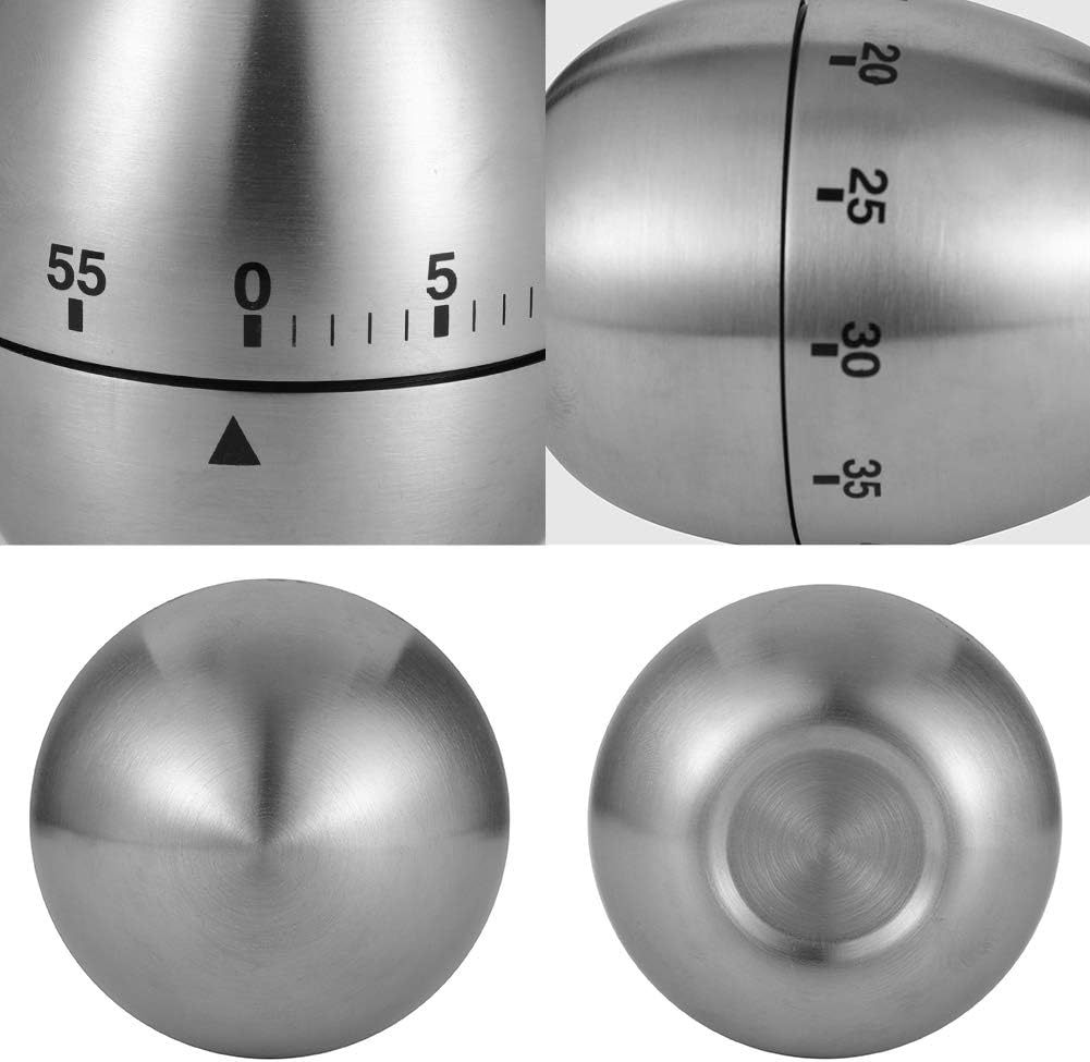Egg Timer, Classic Egg Shaped Cooking and Baking Countdown Alarm, Manual Mechanical Timer with Loud Alarm for Kids Elderly, Home Use Kitchen Cooking Timer 0-60 Minutes, no Batteries Required - Image 6