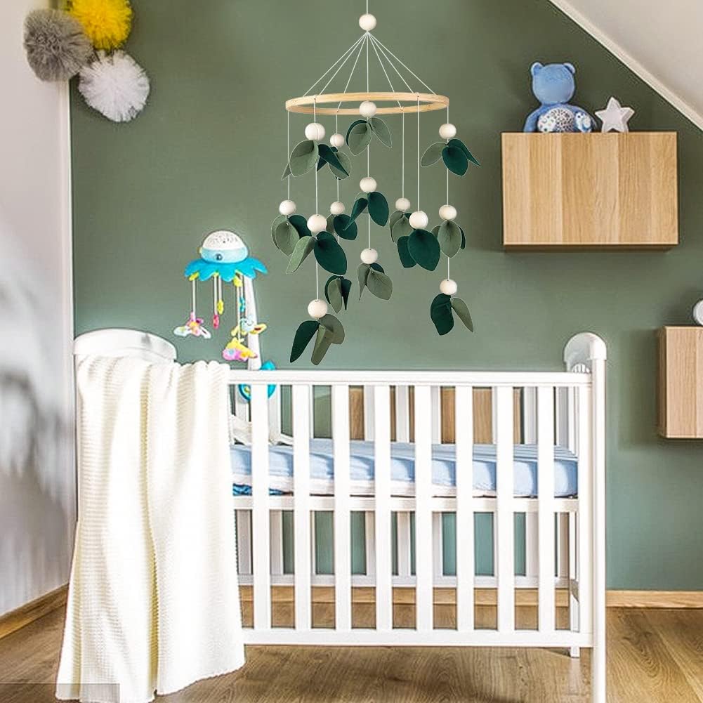 Cute Baby Mobile for Crib - Gender Neutral Mobile for Nursery Decor - Felt Cloth Leaves Mobile Boho Nursery Decor - Crib Mobile for Girls, Boys - Mobile for Bassinet - Image 4