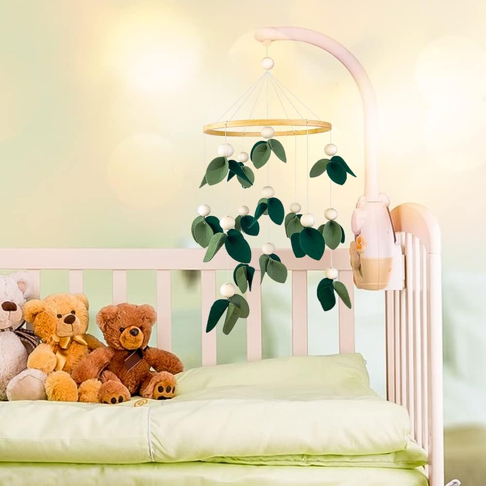 Cute Baby Mobile for Crib - Gender Neutral Mobile for Nursery Decor - Felt Cloth Leaves Mobile Boho Nursery Decor - Crib Mobile for Girls, Boys - Mobile for Bassinet - Image 6