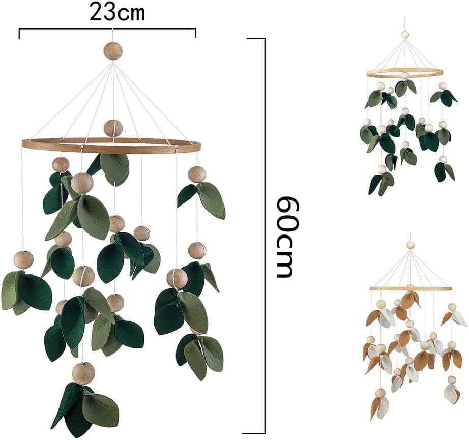 Cute Baby Mobile for Crib - Gender Neutral Mobile for Nursery Decor - Felt Cloth Leaves Mobile Boho Nursery Decor - Crib Mobile for Girls, Boys - Mobile for Bassinet - Image 7