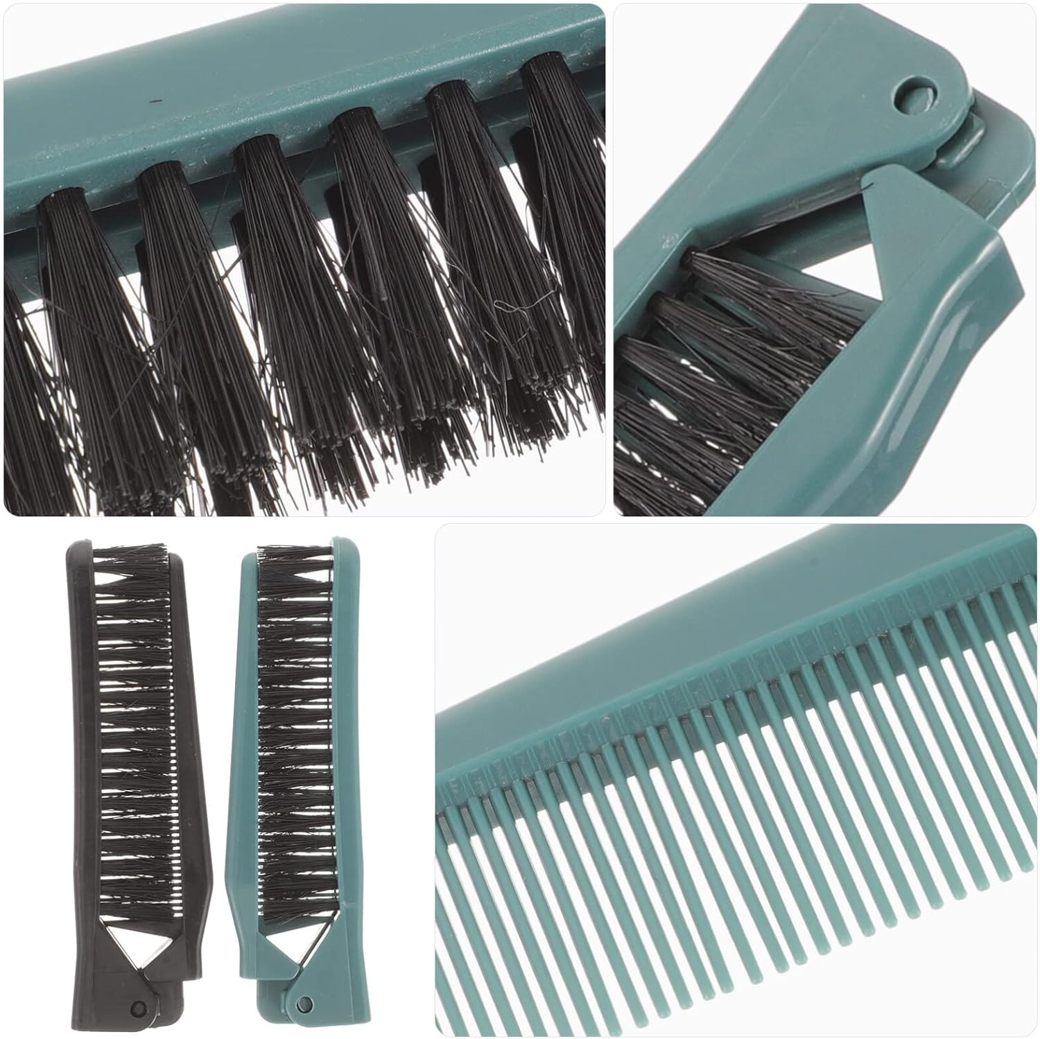 2Pcs Small Double Folding Hair Brush： Hair Styling Salon Brush Comb Folding Comb Double Use Comb for Curly And Straight Hair - Image 6