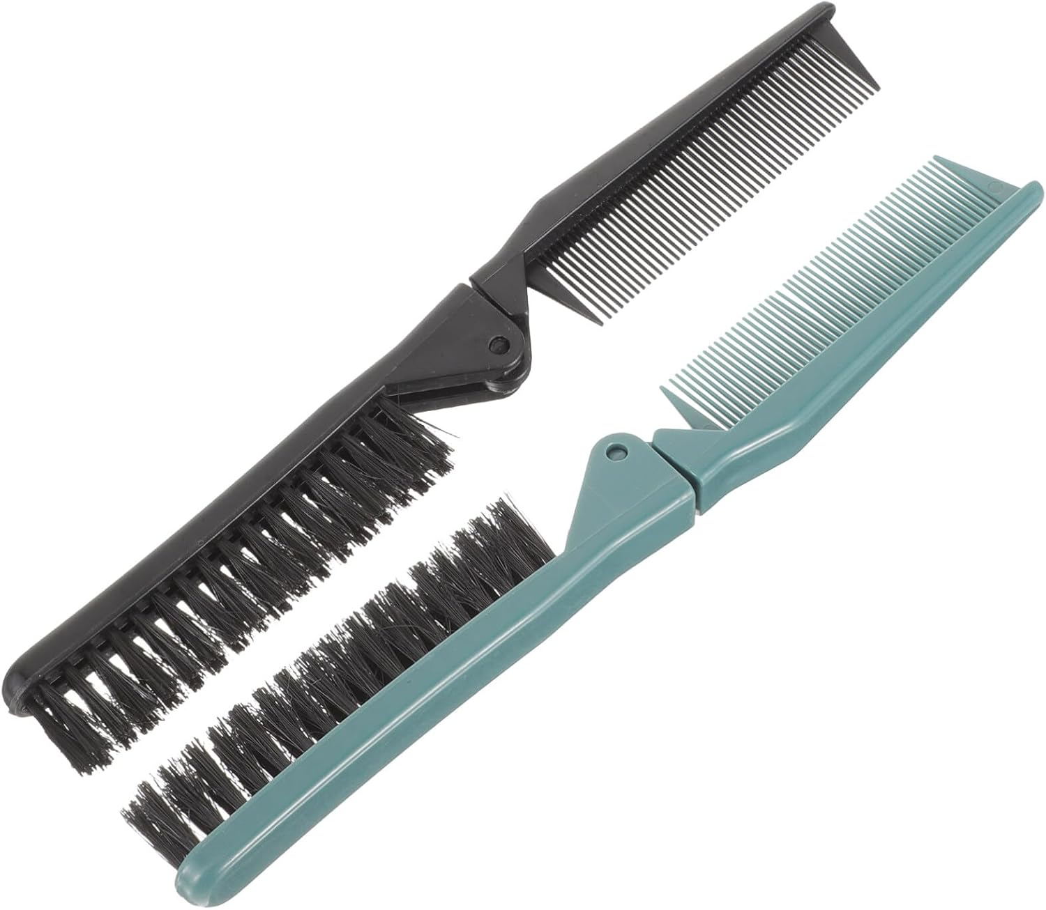 2Pcs Small Double Folding Hair Brush： Hair Styling Salon Brush Comb Folding Comb Double Use Comb for Curly And Straight Hair - Image 8