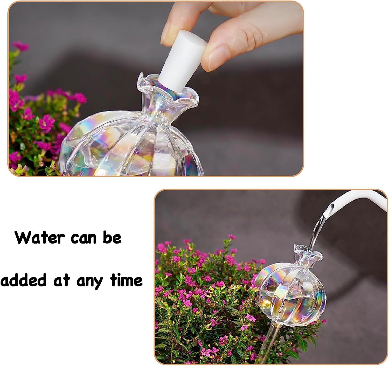 3 PCS Self Plant Watering Globes Insert, Clear Glass Watering Bulbs with Removable Sealing Plug, Plant Waterer for Indoor & Outdoor Plants Flowers (5 oz) - Image 5