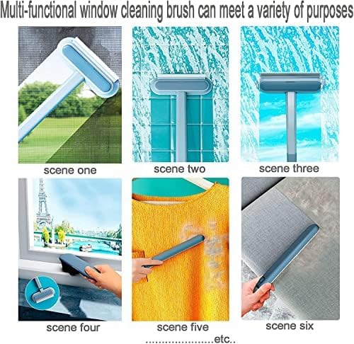 Mesh Screen Cleaner 4 in1, Wet and Dry Dual-Use Window Screen Cleaning Brush, Multi Window Cleaner Tools Window Glass Net Cleaner Squeegee, Groove Brush, Pet Hair Cleaner - Image 7