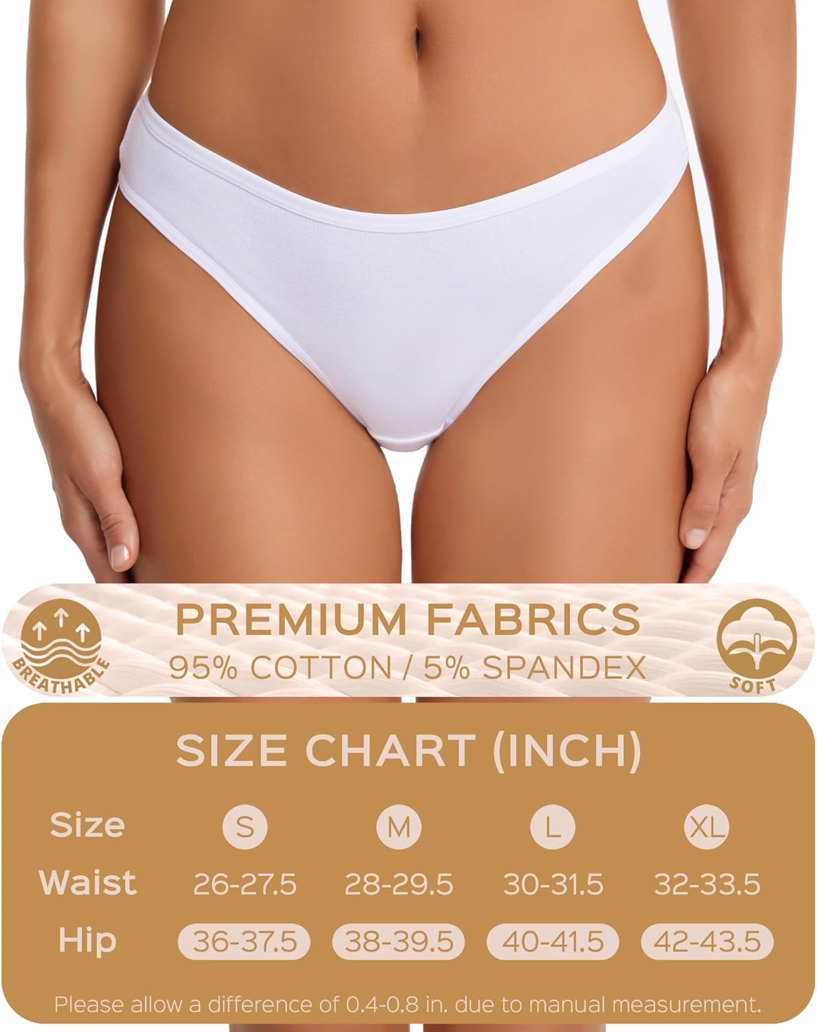 Women's Breathable Cotton Thong Panties Pack of 6 - Image 6