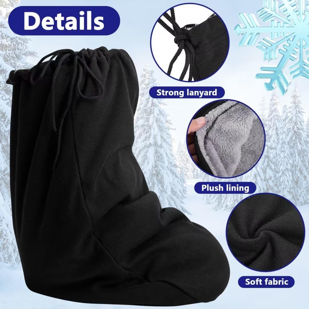 21 x 12.5 Inch Leg Cast Cover- Adjustable Drawstring Foot Cast Sock Cover- Warm Plaster Stocking Protective for Women Men Foot Leg Ankle Protection (1pcs) - Image 3