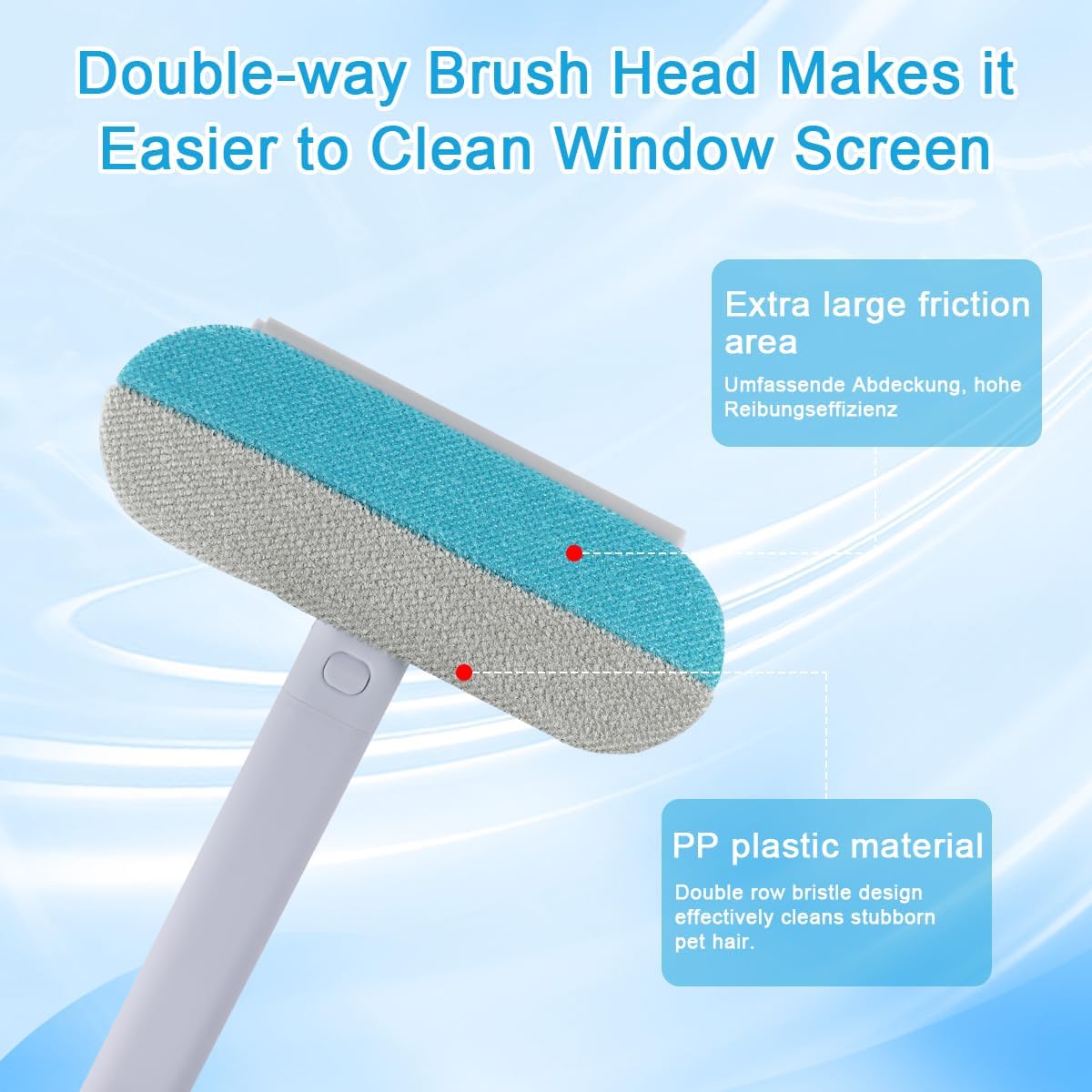 2 Pack 4 in 1 Pet Hair Remover for Couch & Furniture, Cat and Dog Hair Remover Pet Fur Cleaner Brush Hair Removal Tool for Clothing, Bedding, Sofa, Pet Bed - Image 3