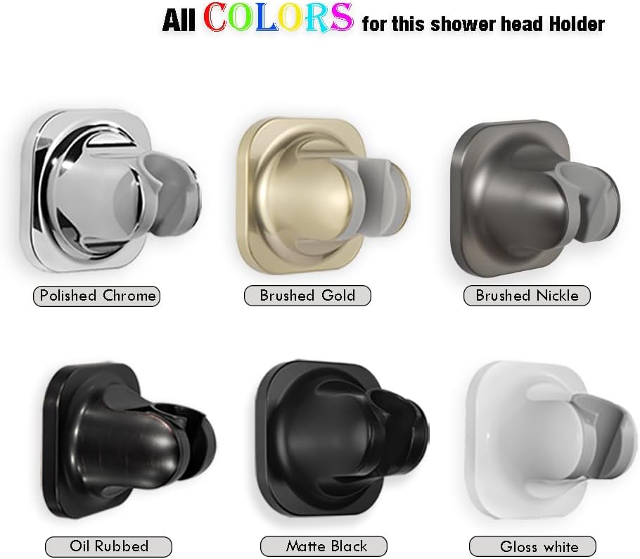 Handheld Shower Head Holder - 5 Angles Adjustable - Concealed Adhesive Mount (Holder Only) - Image 6