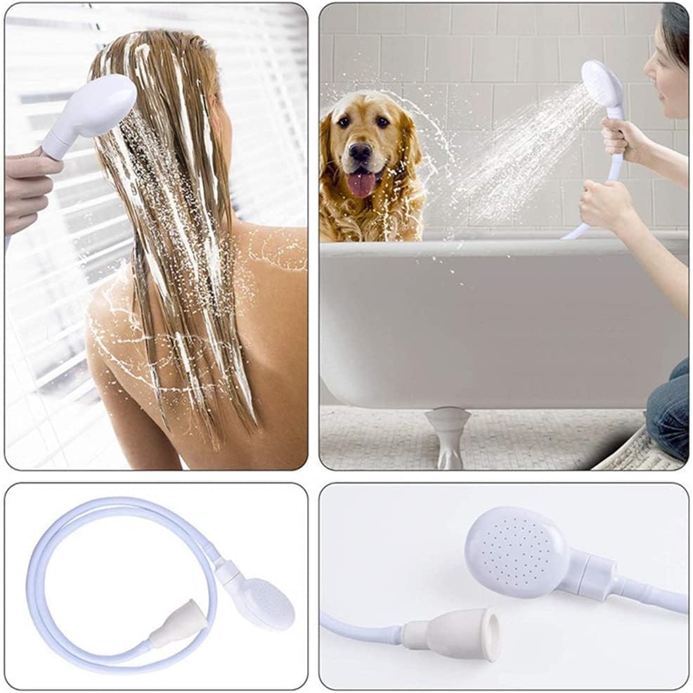 Portable Rubber Hose Spray, 1.3 Meters Pet Shower Sprayer Hand Held Hose,Hose Bath Tub Sink Spray Attachment for Washing Hair Pet Shower - Image 6