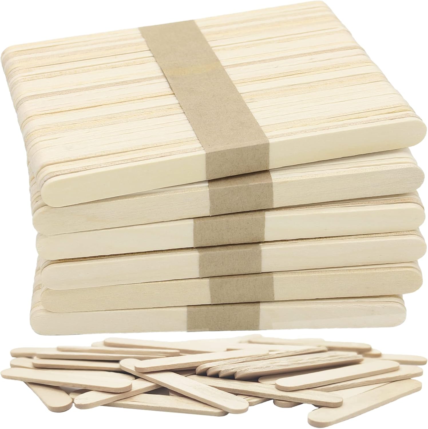 240 Pcs Natural Wood Craft Sticks, Popsicle Sticks, Lolly Sticks for Crafts 4.5 Inch, Ideal for Homeschool Arts and Crafts, Waxing Supplies, Classroom Art Supplies - Image 1