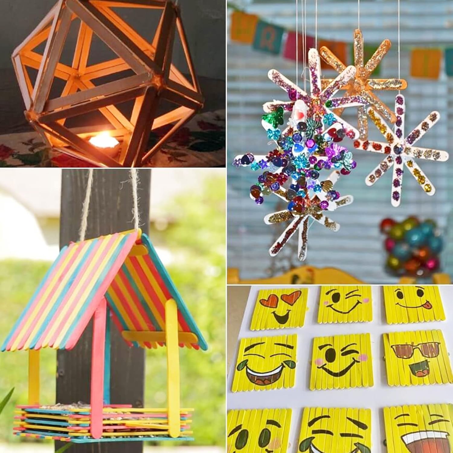 240 Pcs Natural Wood Craft Sticks, Popsicle Sticks, Lolly Sticks for Crafts 4.5 Inch, Ideal for Homeschool Arts and Crafts, Waxing Supplies, Classroom Art Supplies - Image 6