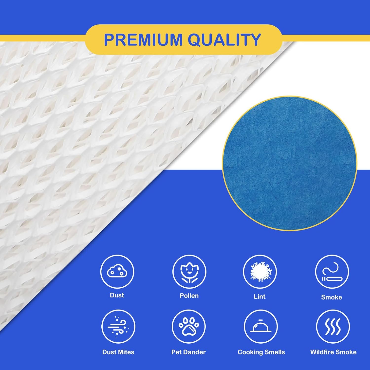 4 Pack HFT600 Wicking Filter Humidifier Replacement Filters, Compatible with Honeywell Top Fill Tower Humidifier HEV615, HEV620, Mesh Treated Layer Filter Replace Parts HFT600T HFT600PDQ - Image 2