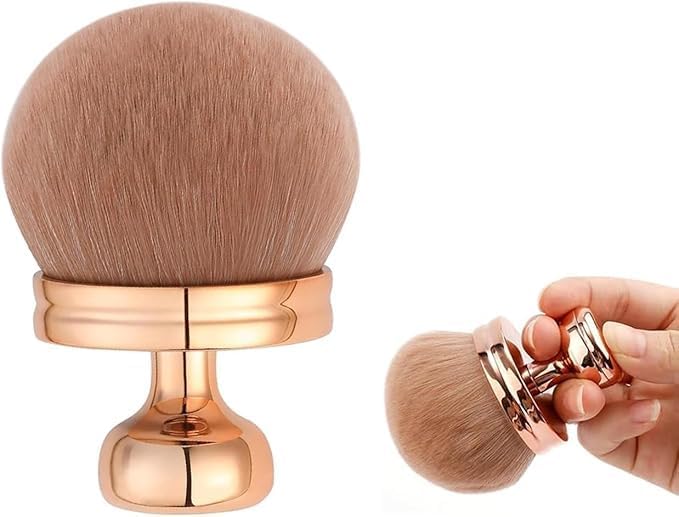 Extra Large Rose Gold Self Tanning Blend Brush,3 Inch Kabuki Brush for Self Tanner and Back Applicator,Soft synthetic hair, for Foundation, self-tanners, Powder, Face and Body (Rose Gold) - Image 1