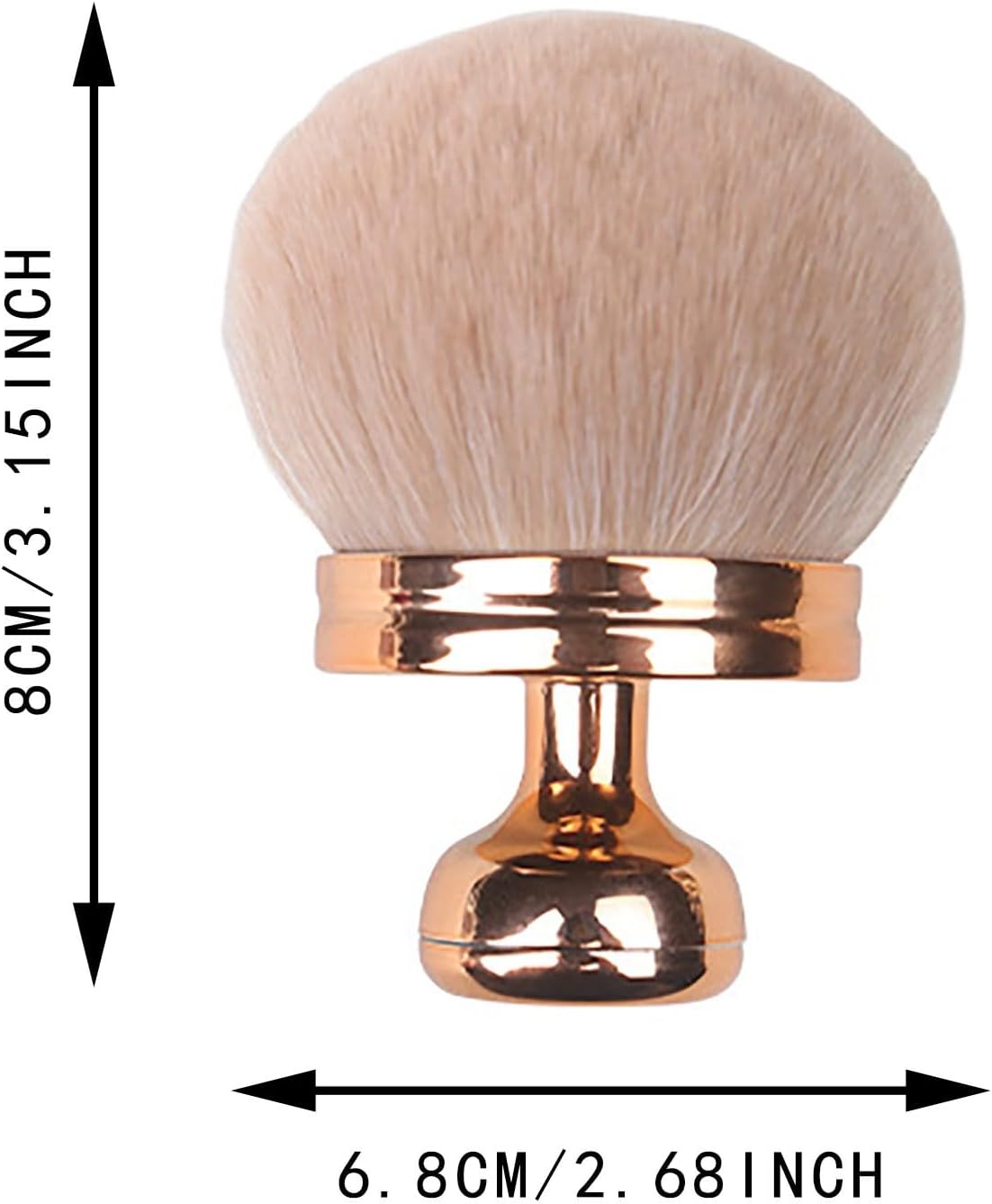 Extra Large Rose Gold Self Tanning Blend Brush,3 Inch Kabuki Brush for Self Tanner and Back Applicator,Soft synthetic hair, for Foundation, self-tanners, Powder, Face and Body (Rose Gold) - Image 3