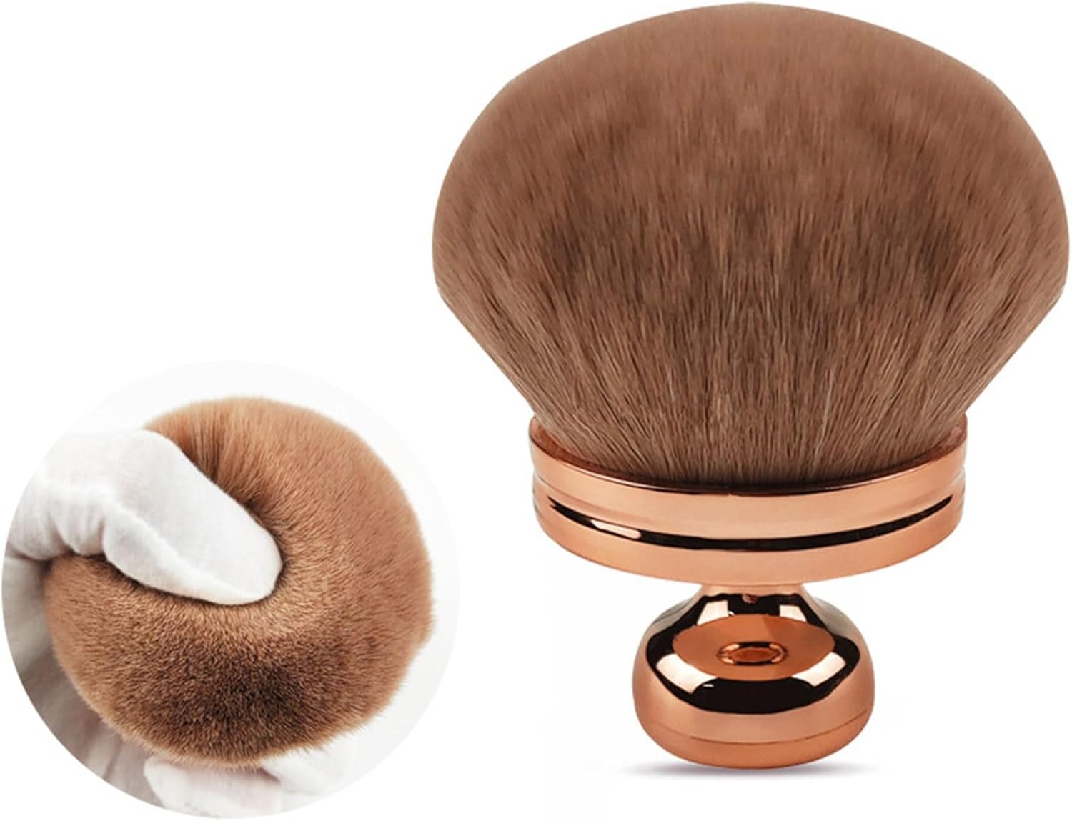 Extra Large Rose Gold Self Tanning Blend Brush,3 Inch Kabuki Brush for Self Tanner and Back Applicator,Soft synthetic hair, for Foundation, self-tanners, Powder, Face and Body (Rose Gold) - Image 5